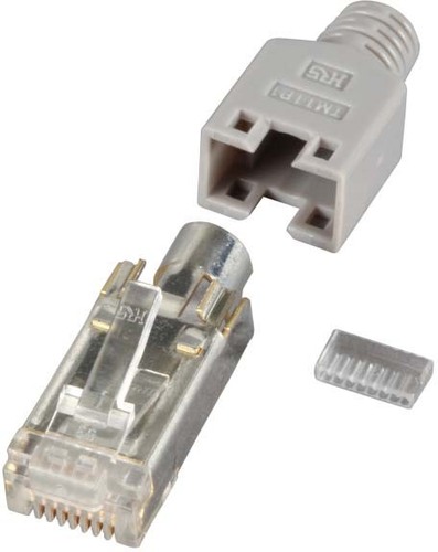 EFB-Elektronik Stecker RJ45 grau Kat.5e 3-teilig Hirose TM11 (VE10)