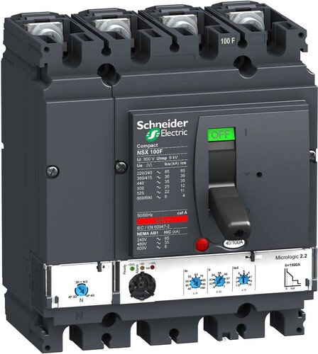 Schneider Electric Leistungsschalter 4p 100A 70KA/415VAC LV429800