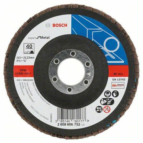 Bosch Power Tools Fächerschleifscheibe X551,115mm,40 2608606752