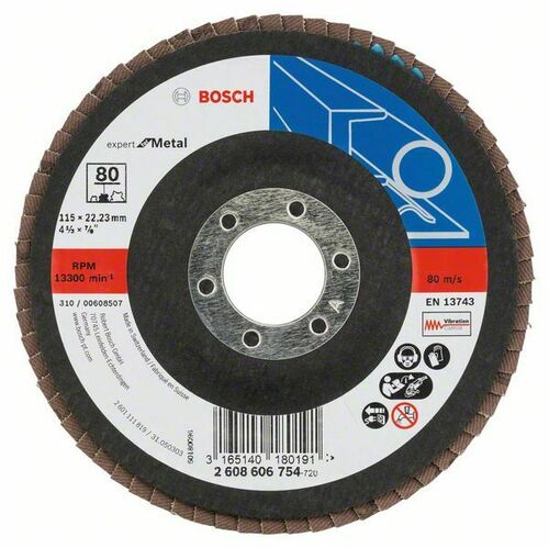 Bosch Power Tools Fächerschleifscheibe X551,115mm,80 2608606754