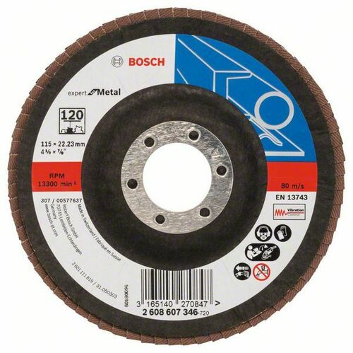 Bosch Power Tools Fächerschleifscheibe X551,115mm,120 2608607346