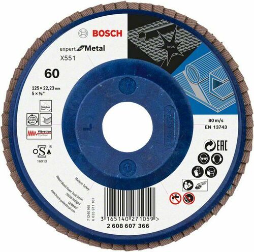 Bosch Power Tools Fächerschleifscheibe X551,125mm,60 2608607366
