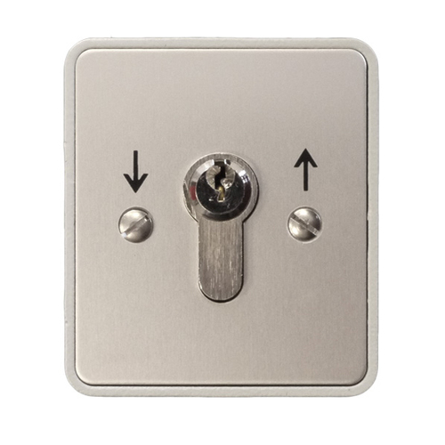 Kaiser Nienhaus 2-seitiger Taster Aufputz Frontplatte ALU elox 322100