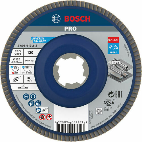 Bosch Power Tools Fächerschleifs.X-Loc X571,125mm K120 2608619212 Bosch Power Tools Fächerschleifs.X-Loc X571,125mm K120 2608619212