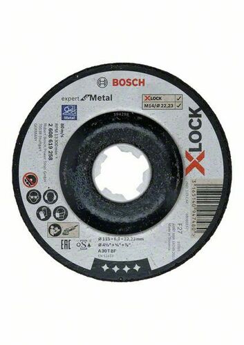 Bosch Power Tools Trennscheibe X-Lock 115x6x22,23 2608619258