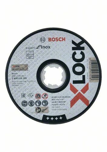 Bosch Power Tools Trennscheibe X-Lock 125 x 1,6 x 22,23 2608619265