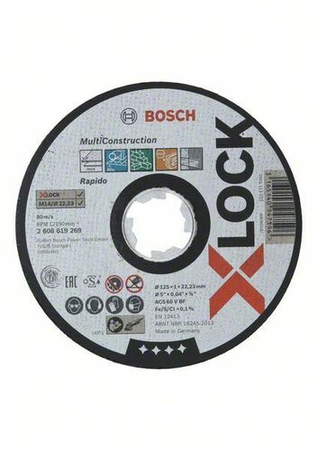 Bosch Power Tools Trennscheibe X-Lock 125 x 1 x 22,23 2608619269