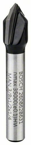 Bosch Power Tools PRO V-Nutfräser, 90° x 3/8, Schaft 1/4 2608628631
