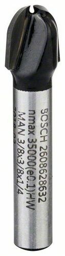 Bosch Power Tools Hohlkehlfräser 1/4 Zoll, R1 4,7mm 2608628632