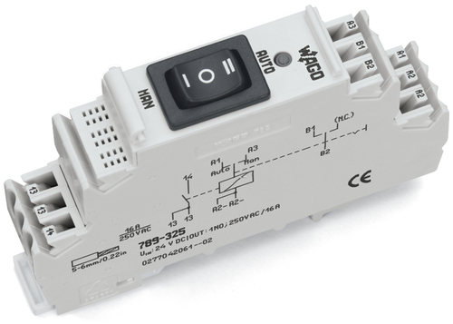 WAGO GmbH & Co. KG Schaltrelais-Baustein 24VDC,1S, Hand 789-325