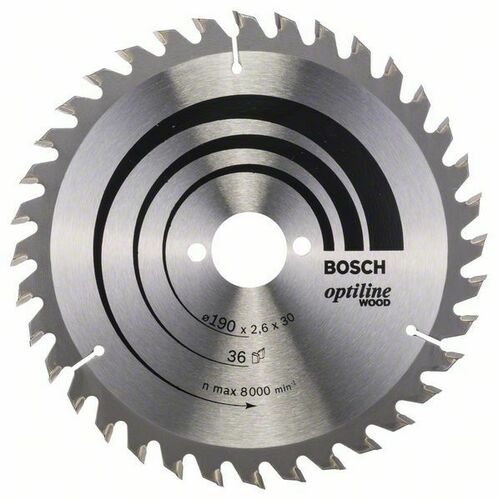 Bosch Power Tools PRO Wood Kreissägeblatt, 190 x 2,6 x 30 mm 2608640616