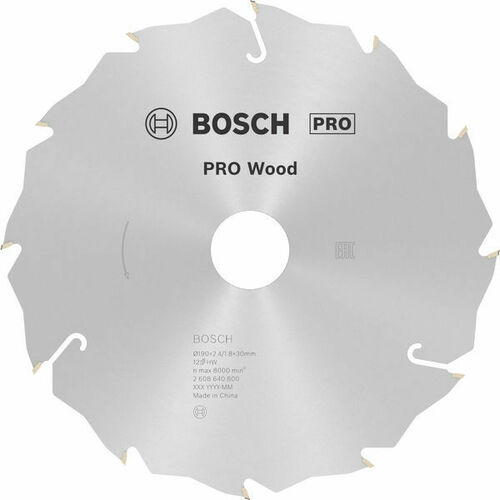 Bosch Power Tools PRO Wood Kreissägeblatt, 190 x 2,4 x 30 mm 2608640800 Bosch Power Tools PRO Wood Kreissägeblatt, 190 x 2,4 x 30 mm 2608640800