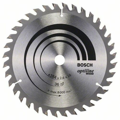 Bosch Power Tools PRO Wood Kreissägeblatt, 184 x 2,6 x 16 mm 2608640818