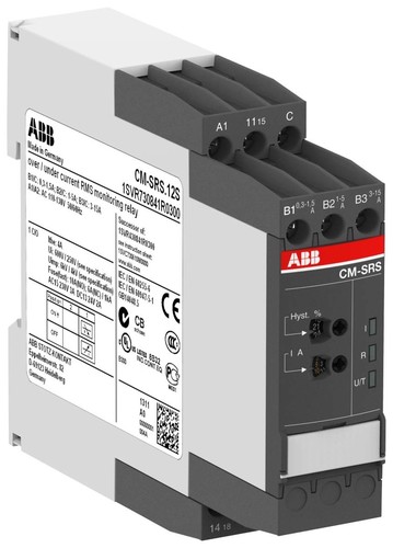 ABB Stotz S&J Stromüberwachungsrelais 1W 0,3-15A CM-SRS.12S 24-240V