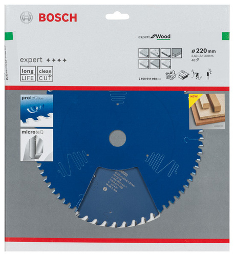 Bosch Power Tools Kreissägeblatt Expert for Wood T 220 x 30 - 48 2608644088