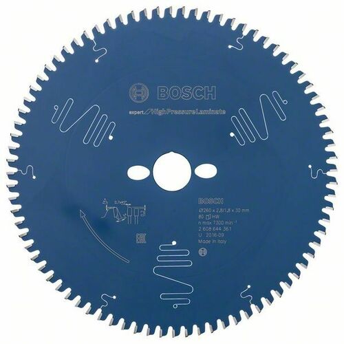 Bosch Power Tools Kreissägeblatt Lamin 260x30x2,8mm,80 2608644361