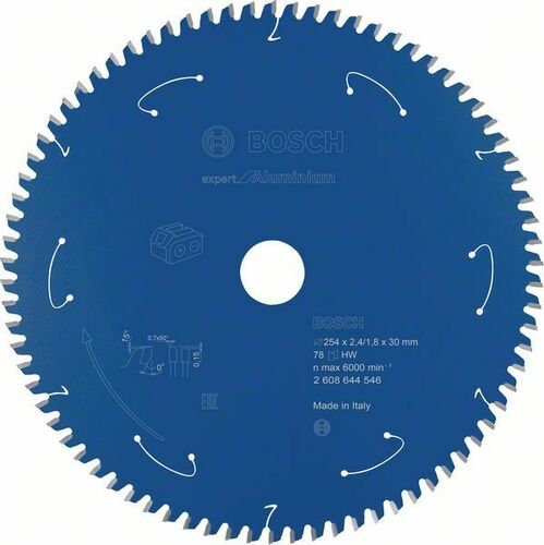 Bosch Power Tools Kreissägebl.Exp Alu 254 x 30, 78 Z 2608644546
