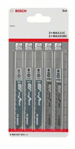 Bosch Power Tools Stichsägeblatt-Set Wood,VE5 2608667854