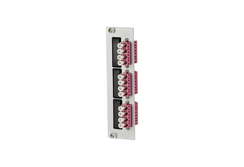 Metz Connect Frontplatte OpDAT REGpro 3xQ-LC violett 15024A7903-E
