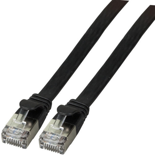 EFB-Elektronik Flachkabel U/FTP Cat.6A RJ45 schwarz 0,5m K5545SW.0,5