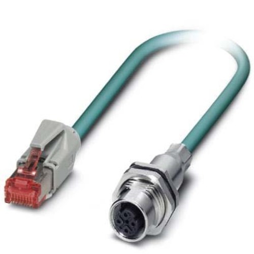 Phoenix Contact Netzwerkkabel CAT5e, RAL5021 VS-M12FSBP #1406085
