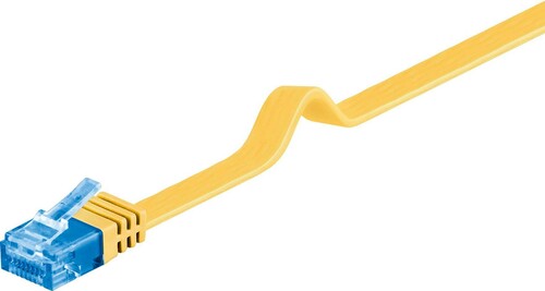 Goobay Flachkabel U/UTP Cat6a gelb 3m 96329