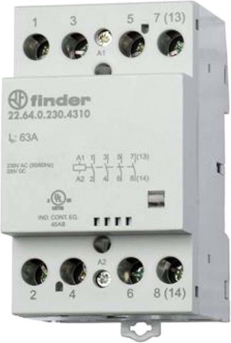 Finder Schütz für Reiheneinbau 4S, 63A 22.64.0.230.4310