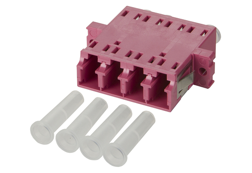Metz Connect LC-Quad-Kupplung LC-Q OM4 violett 15090079-I Metz Connect LC-Quad-Kupplung LC-Q OM4 violett 15090079-I