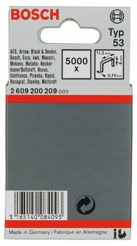 Bosch Power Tools Feindrahtklammer 6mm Typ 53,VE5000 2609200209