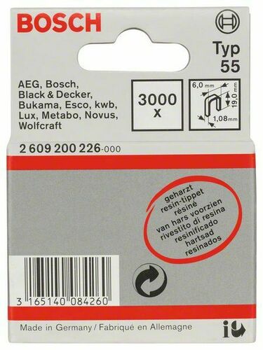 Bosch Power Tools Schmalrückenklammer Typ 55, geharzt 2609200226