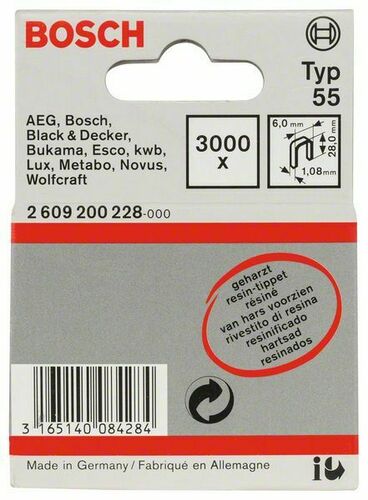 Bosch Power Tools Schmalrückenklammer Typ 55, geharzt 2609200228
