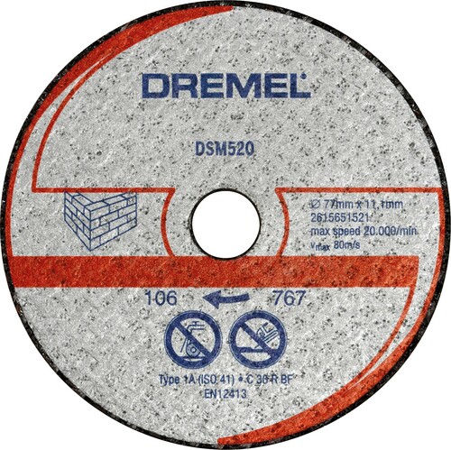 Bosch Power Tools Dremel Trennscheibe Mauerwerk 2615S520JB Bosch Power Tools Dremel Trennscheibe Mauerwerk 2615S520JB