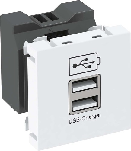 OBO Bettermann Vertr USB Ladegerät m. 2.1A Ladestrom MTG-2UC2.1 RW1
