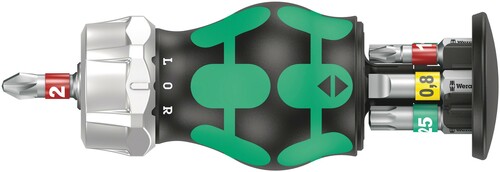 Wera Werk Bits-Handhalter mit 6 Bits Stubby Magazin RA1 05008883001