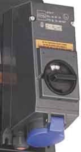 Stahl Schaltersteckdose 16A,4p,7h,500V schwarz 8570/11-407