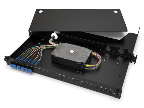 Corning LWL-Verteilerfeldgehäuse 12Fasern DPX OS2 LC LAN1-12AE-PGTL-B Corning LWL-Verteilerfeldgehäuse 12Fasern DPX OS2 LC LAN1-12AE-PGTL-B