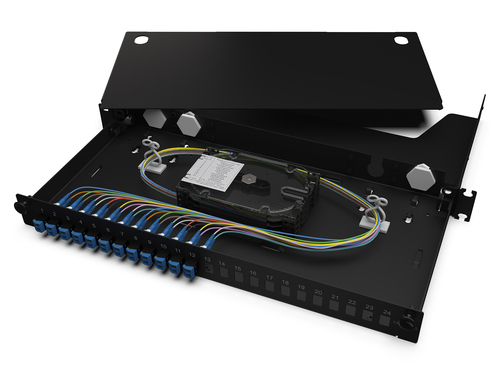 Corning LWL-Verteilerfeldgehäuse 24Fasern DPX OS2 LC LAN1-24AE-PGTL-B Corning LWL-Verteilerfeldgehäuse 24Fasern DPX OS2 LC LAN1-24AE-PGTL-B
