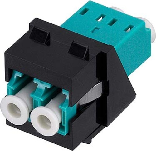 Rutenbeck LC-D Keystone Modul MM, OM3 aqua, schwarz KMK-LC-D OM3 aqua sw Rutenbeck LC-D Keystone Modul MM, OM3 aqua, schwarz KMK-LC-D OM3 aqua sw