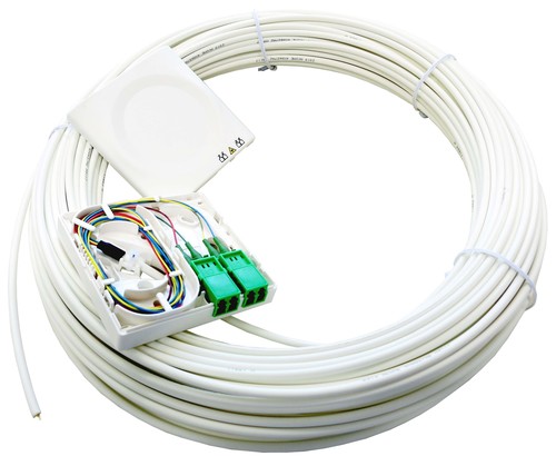 Idea Optical FTTH-AP-Dose T1 m. Kabel 100m 2xLCD/APC reinweiß IO1140661823041001
