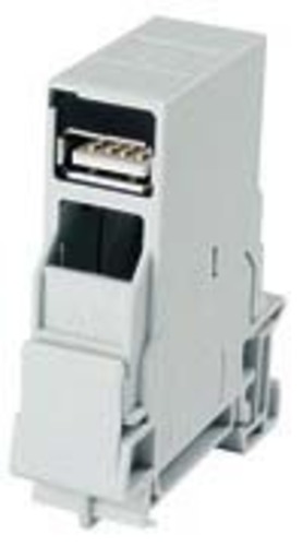 Telegärtner STX Tragschienen-Verbinder mit USB-Kupplung 2.0 100007440