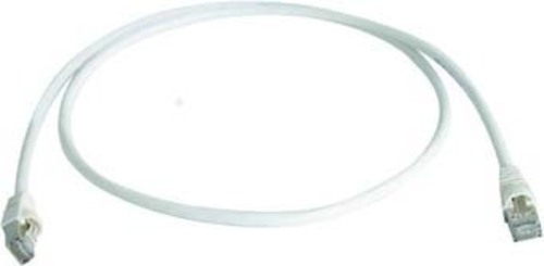 Telegärtner Patchkabel F/UTP Cat.5e weiß, 0,5 m, MP8, LSZH 100008162