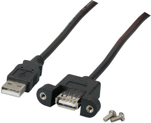 EFB-Elektronik USB2.0 Adapterkabelkabel 0,5m schwarz A-A St/Bu K5291SW.0,5V2