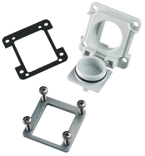 Telegärtner RJ45 Ind.IP67 EB-Flansch mit Montage-Set 100023156