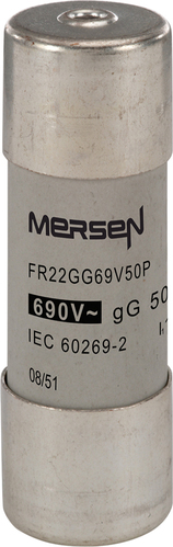 Mersen Sicherungseinsatz zyl. 22x58 gG 50A/690V SB FR22GG69V50P