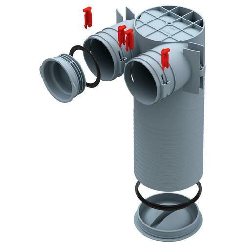 Helios Ventilatoren Anschlußteil 125mm, mit Rohr FRS-DWK 2-75/125