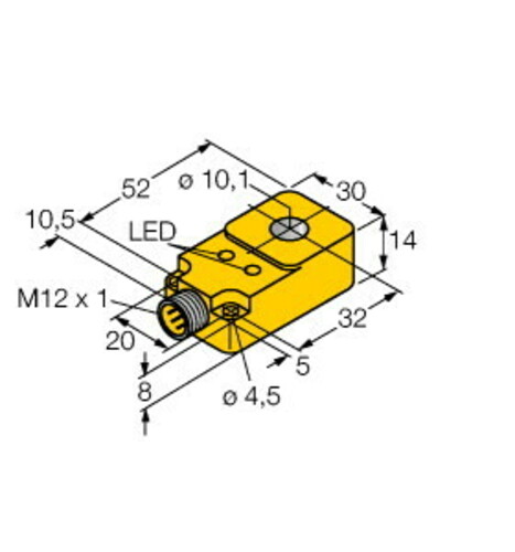 Turck Sensor induktiv BI10RQ14AN6X2H1141