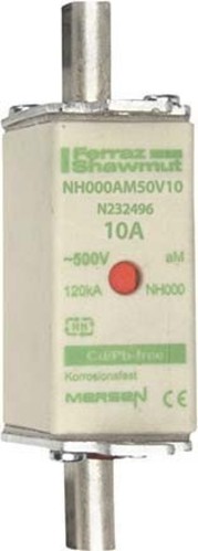 Mersen NH-Sicherungseinsatz SF Gr.000 aM 10A/500VKM NH000AM50V10