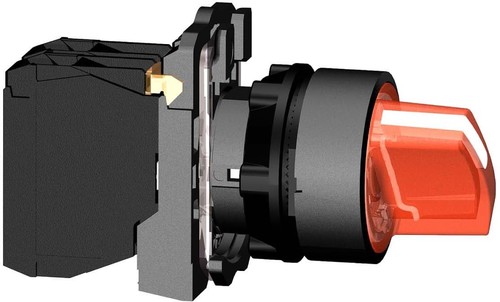 Schneider Electric Leuchtwahlschalter rot 1S+1Ö 230V XB5AK124M5