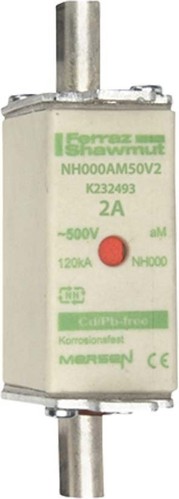 Mersen NH-Sicherungseinsatz SF Gr.000 aM 2A/500V KM NH000AM50V2
