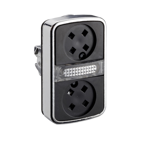 Schneider Electric Leucht-Doppeldrucktaster ohne Tastenschild ZB4BW7A9